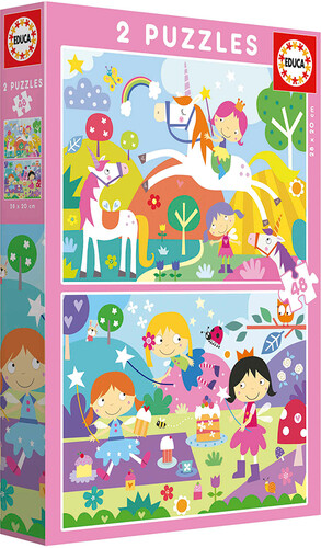 Educa Borras Casse-tête 48x2 - licornes et sirènes 8412668199934