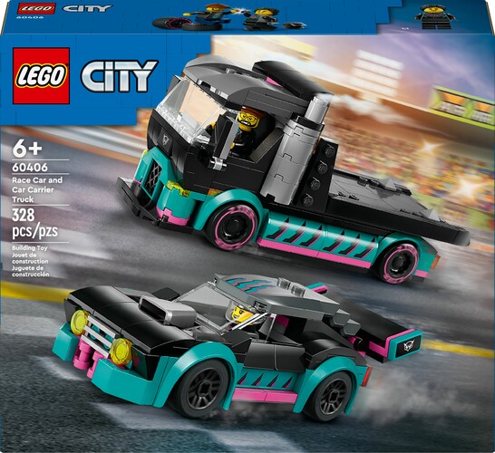 LEGO LEGO 60406 La voiture de course et le camion de transport de voitures 673419386944