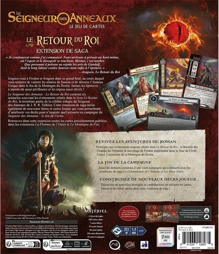 Le seigneur des anneaux jeu de cartes (fr) le retour du roi 841333128975
