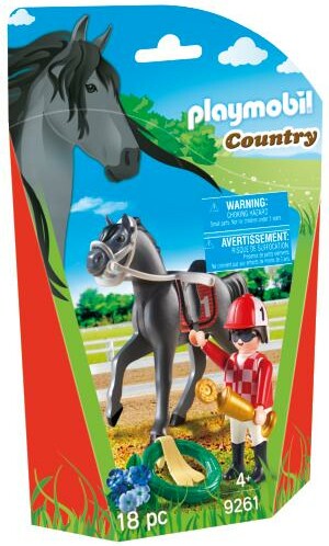 Playmobil Playmobil 9261 Jockey avec cheval de course 4008789092618