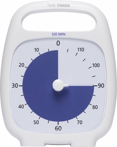 Time Timer Time Timer PLUS minuterie visuelle 7" 120 min blanche 040232533921