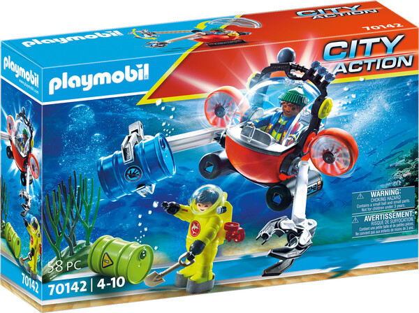 Playmobil Playmobil 70142 Agents de fonds marins avec cloche de plongée 4008789701428