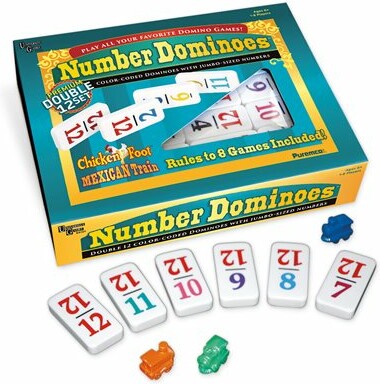 university games Domino double 12 (d12) train mexicain / pied de poule numérique 