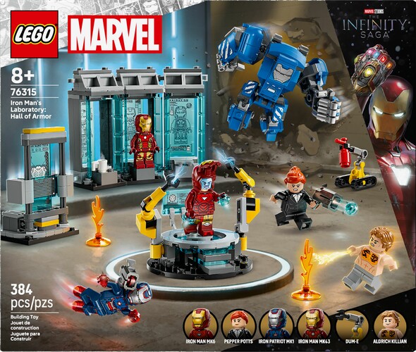 LEGO LEGO 76315 Le laboratoire d’Iron Man la salle des armures 673419406352