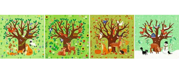 Ravensburger casse-tête Casse-tête 12-16-20-24 Up! 3 ans Quatre saisons 4005555040026