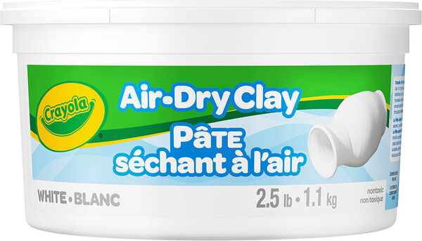 Crayola Air Dry Clay, 1.13 kg bucket - White 071662550509