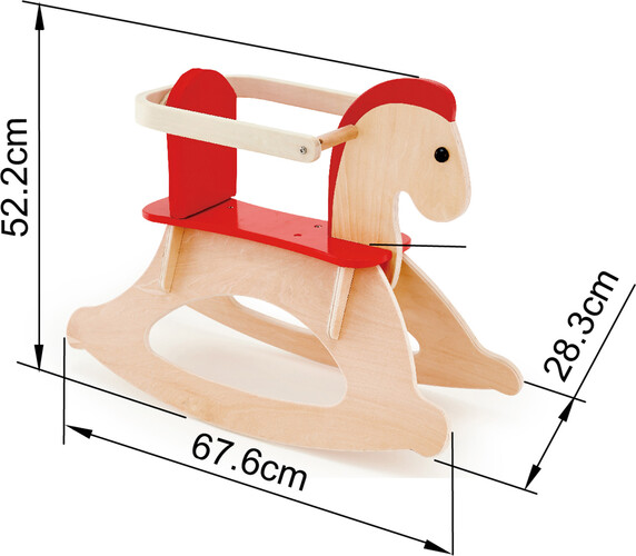 Hape Cheval à bascule en bois 67x52x28cm 6943478002289