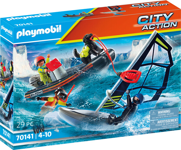 Playmobil Playmobil 70141 Vedette de sauveteurs et planchiste 4008789701411