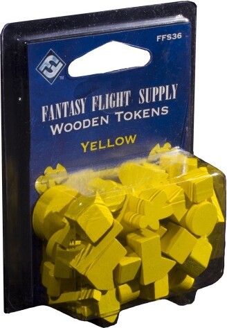 Fantasy Flight Games Pièces de jeu jetons jaune bois 9781616610357