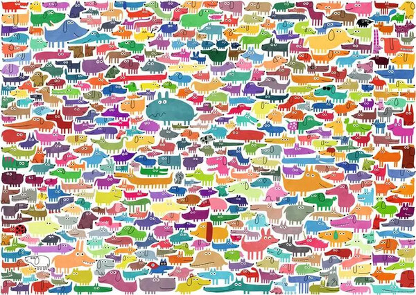 Ravensburger casse-tête Casse-tête 300 Large 387 chiens et un chat 4005555018377
