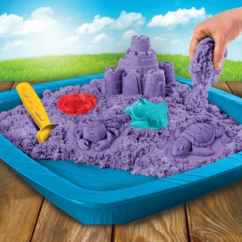 Kinetic Sand Kinetic Sand bac et moules à sable mauve (sable cinétique) 778988181386