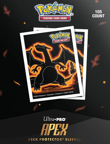 Ultra PRO Pokemon Protecteurs de cartes 66x91mm 65ct Apex - Neon Kanto Charizard 105ct 074427166564