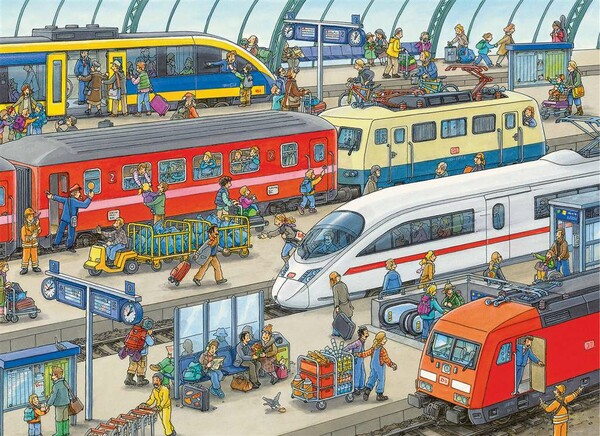 Ravensburger casse-tete Casse-tête 60 La gare 4005556096107