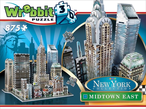 Wrebbit Casse-tête 3D New York Collection MidTown East, États-Unis (875pcs) 665541020117