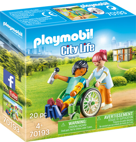Playmobil Playmobil 70193 Patient en fauteuil roulant 4008789701930