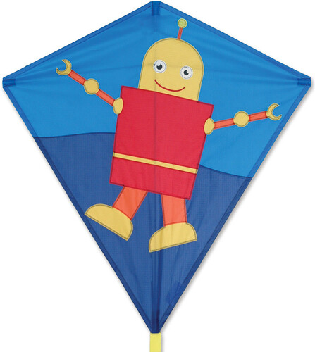 Premier Kites Cerf-volant monocorde Losange 30" robot joyeux 630104153144