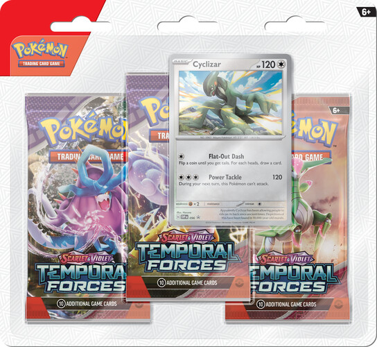 nintendo Pokemon Scarlet & Violet Temporal Forces - 3pk Blister Cyclizar *