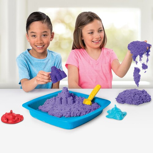 Kinetic Sand Kinetic Sand bac et moules à sable mauve (sable cinétique) 778988181386