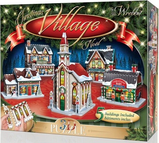Wrebbit Casse-tête 3D Village de Noël (116pcs) 665541056017