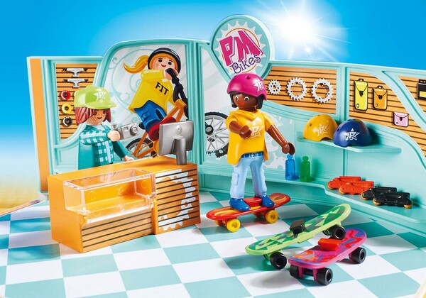 Playmobil Playmobil 9402 Boutique de skate et vélos (skateboard) 4008789094025