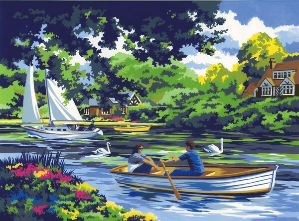 Royal & Langnickel Peinture à numéro balade sur la rivière 39x28.5cm 090672994578