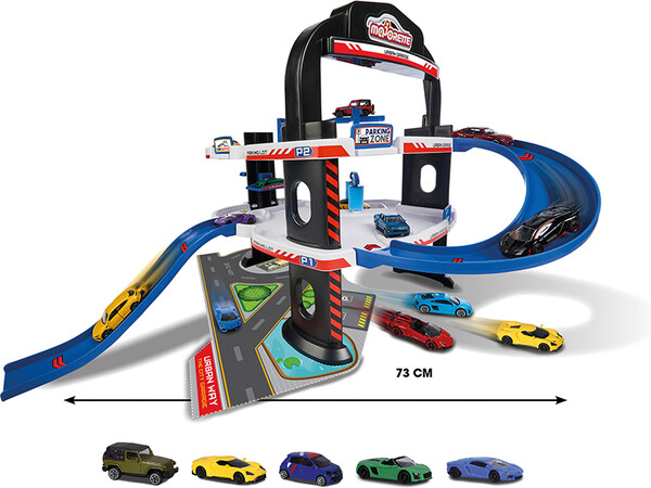 Majorette Majorette - Garage 'Urban' et 5 autos 3467452062555