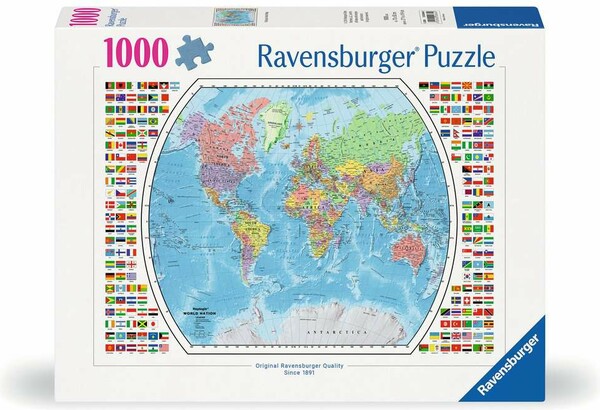 Ravensburger Casse-tête 1000 Carte du monde politique 4005555006640