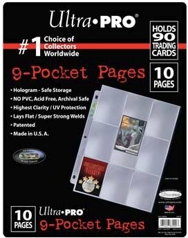 Ultra PRO Feuille collection 9 pochettes top-load Ultra Pro (pack de 10) 074427830007