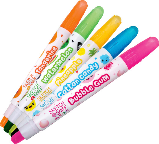 Scentco Crayons gels parfumés Sketch & sniff, ensemble de 5 692046911152