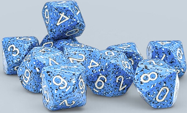 Chessex Dés 10d10 Speckled ocean stone 601982076412