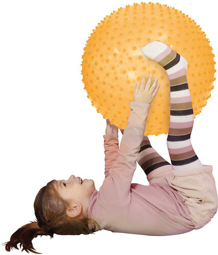 LUDI Ballon de motricité XXL Jaune 45 cm 3550833901052