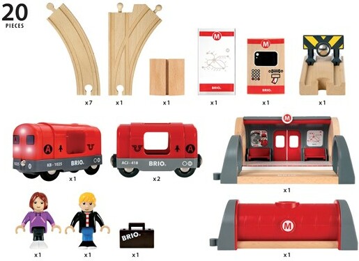 Brio Train Brio Train en bois Circuit métro 33513 7312350335132