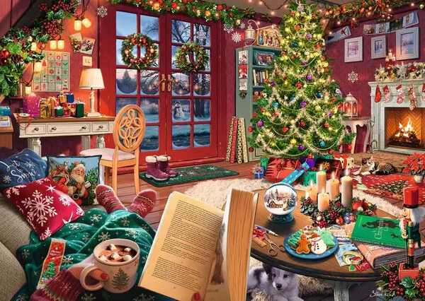 Ravensburger casse-tête Casse-tête 500 Large Cozy Christmas Retreat 4005555018056
