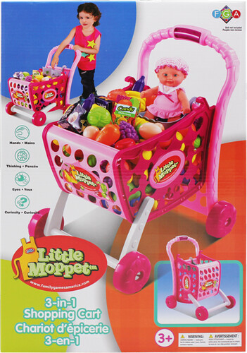 Little Moppet Little moppet Chariot d'épicerie 3 en 1 rose 086453055606
