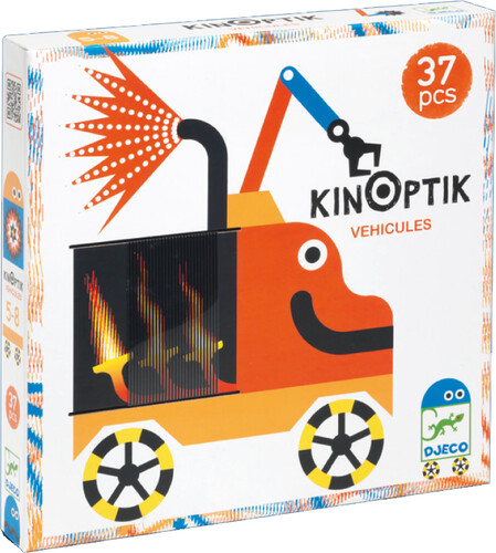Djeco Kinoptik véhicules, mouvement optique, 38pcs (fr/en) 3070900056015
