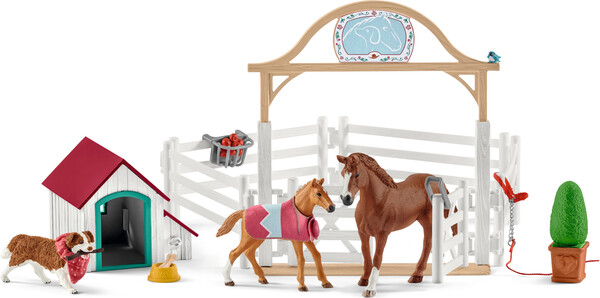 Schleich Schleich 42458 Horse Club chevaux invités d'Hannah avec chienne Ruby 4059433574295