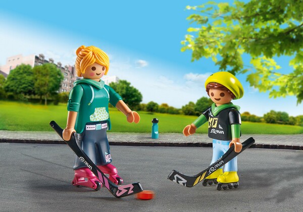 Playmobil Playmobil 71209 Duo Joueur de roller hockey 4008789712097