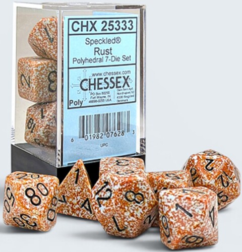 Chessex Dés d&d 7pc Speckled rust 601982076283