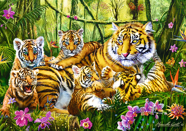 Trefl Casse-tête 500 Famille de tigres 5900511373509