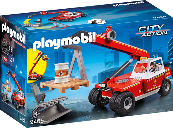 Playmobil Playmobil 9465 Pompier avec véhicule et bras téléscopique 4008789094650