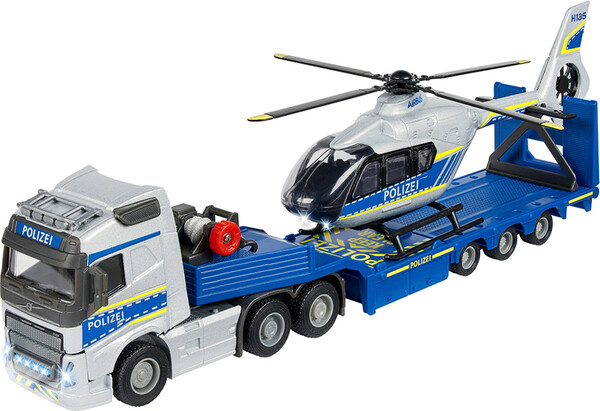 Majorette majorette - camion volvo + hélicoptère de police airbus 3467452079003