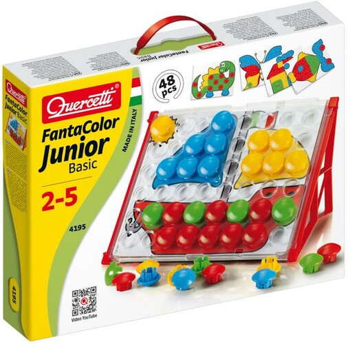 Quercetti Fantacolor Junior Basic 48pcs (mosaïque à chevilles) Quercetti 4195 8007905041956