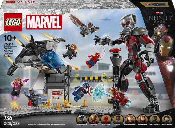 LEGO LEGO 76314 Captain America: Civil War Action Battle 673419406345