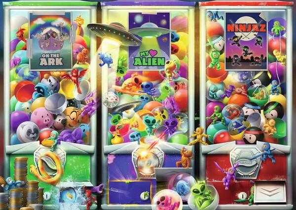 Ravensburger casse-tete Casse-tête 1000 Animaux Aliens & Ninjas 4005555014829