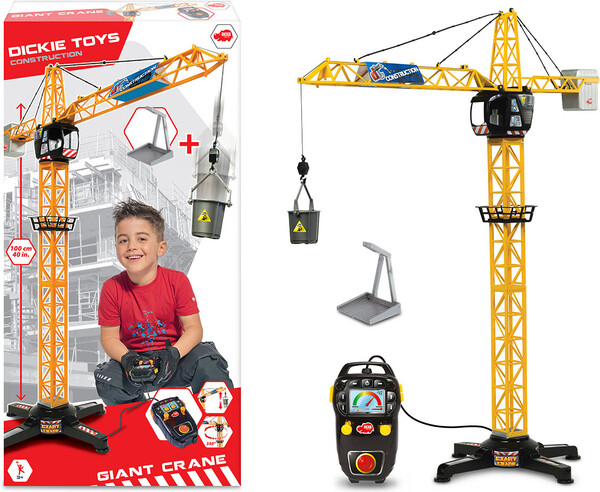 Dickie Toys dickie - téléguidée grue géante avec fil 100 cm 4052348017369