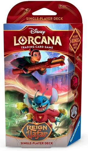 Lorcana Disney lorcana (en) Reign of jafar - Starter Deck - Mulan & Stitch - Ruby & Steel 4050368984821