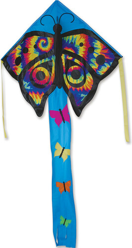 Premier Kites Cerf-volant monocorde large facile à voler papillon teinture au noeud (Tie Dye) 46'' x 90'' 630104442897