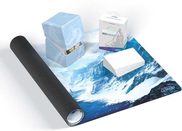 ultimate guard Ensemble Katana Frozen World avec protecteurs standard Boulder 100 et Playmat 4056133023146