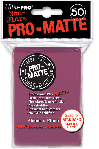 Ultra PRO Protecteurs de cartes mtg pro-matte mûre (blackberry) 66x91mm 50ct 074427845056