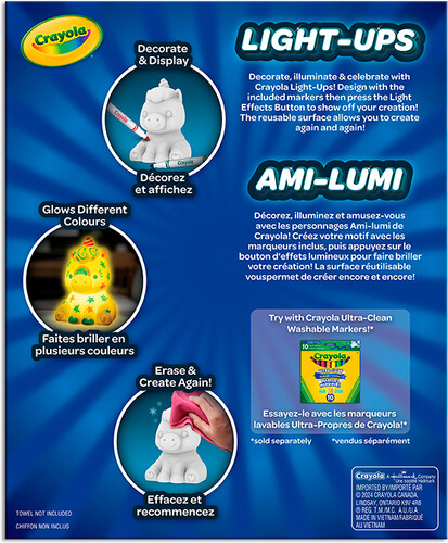 Crayola Light-Ups Recolourable Unicorn 063652397706